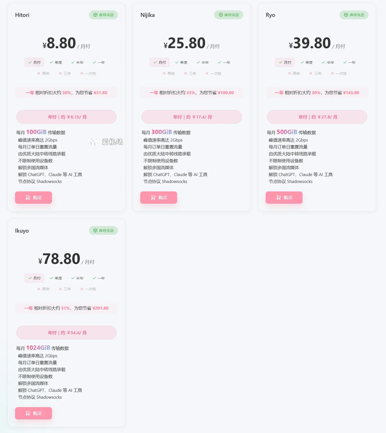 Bocchi 机场节点定价 Bocchi 机场最新订阅价格 2026